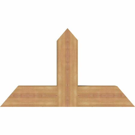 Ekena Millwork Portland Timber Gable Bracket, Western Red Cedar, 36"W x 21"H x 5 1/2"D x 5 1/2"F, 14/12 Pitch GBW036X21X0606POR00SWR